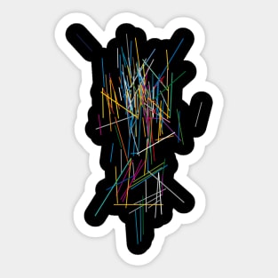 psychedellic art - horror abstract- scifi colors Sticker
